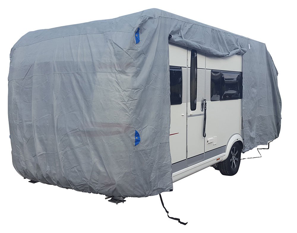 Fachhandel-Plus Premium Wohnwagenschutzhülle Schutzhülle für Wohnwagen Caravan Abdeckung 610x250x220 cm von Fachhandel-Plus