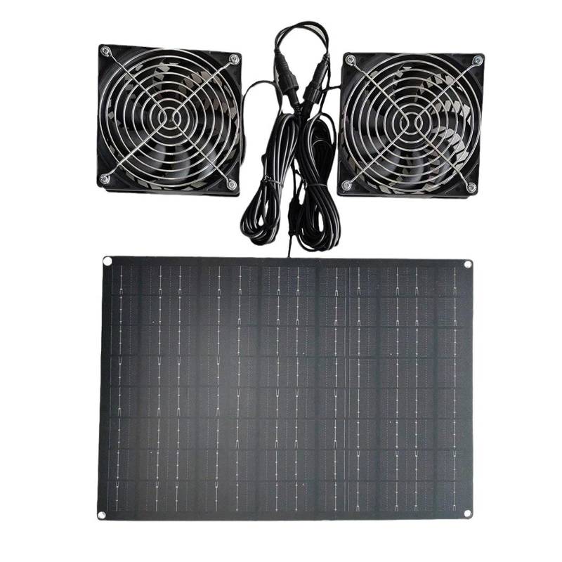 Professionelles Solar Abluftventilator Set Solarstrom Abluftventilator 15 W/12 V Einfache Installation Für Haustierzimmer Hühner von FackLOxc