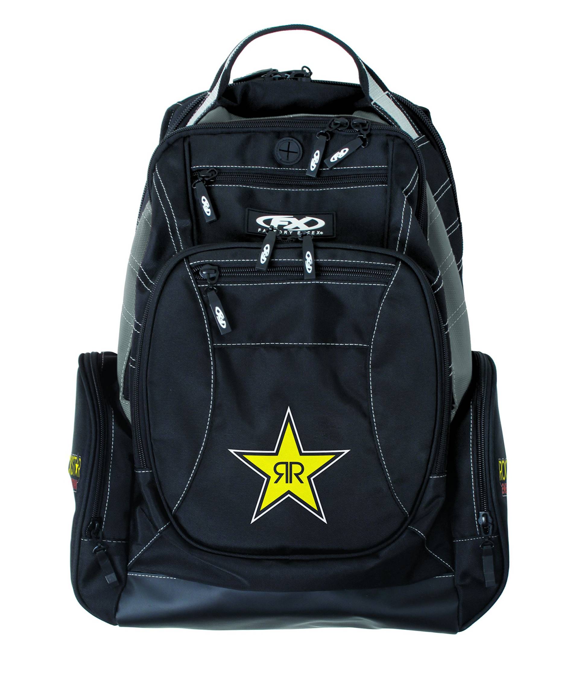 Rockstar Energy Rucksack Backpack schwarz mit Logo Druck von Factory Effex