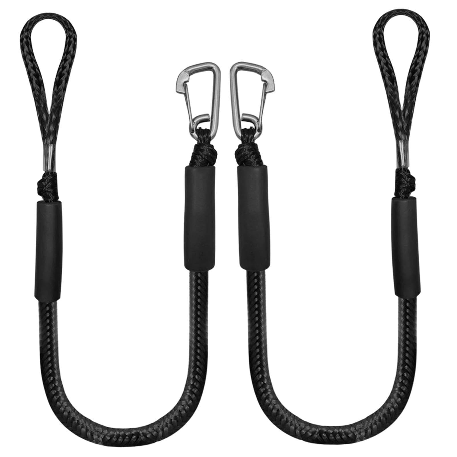 Dockseil Roat-Seil Bungee Dockleine Bungee-Dockleine Bootsseile Mit Edelstahlhaken Stoßdämpfung Bungee-Leinen Fenderleine Mit Auge Mit Haken, Bootszubehör Für Boote, Kajak, Jetski, Pontoon, Kanu von Facynde