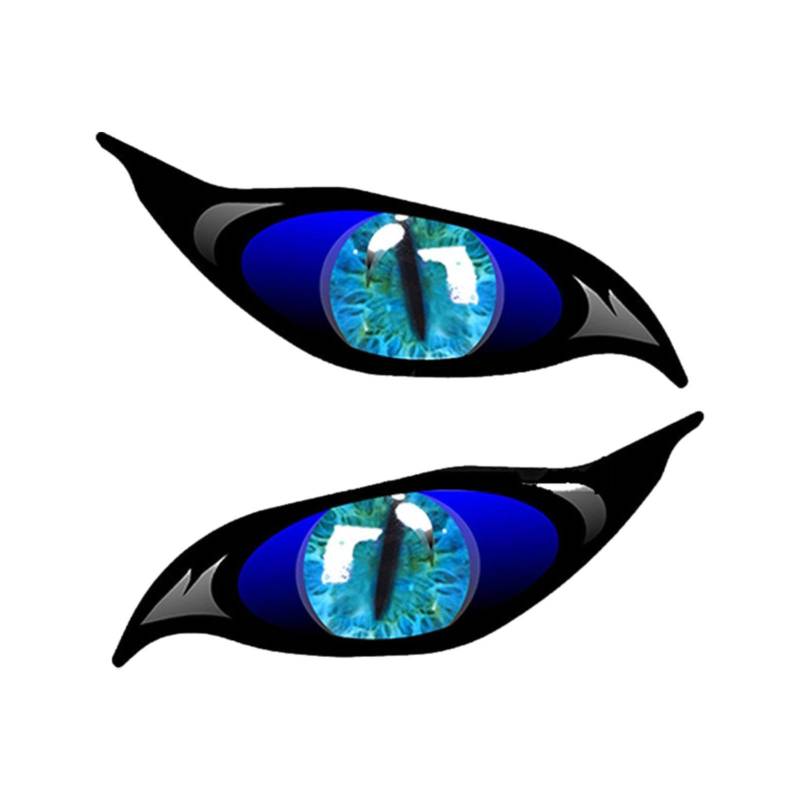 Facynde Aufkleber Für Die Augen, Autoaufkleber, Reflektierend, Gruselig, Abdeckung, Autoaufkleber Paar Evil Eyes Mit Grünem Iris Vinyl Drohne Motorrad Helm Auto Aufkleber Sticker von Facynde