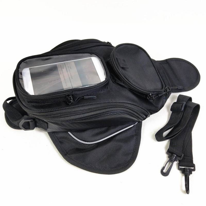 Tankrucksack Motorrad Handyhalterung Fahrrad Motorrad-Tankrucksack, Motorrad Magnet Tank Handyhalter Tasche Klarsichtfenster Für Motorrad & Handy, Verwendbar Als Tanktasche & Gürtelta von Facynde