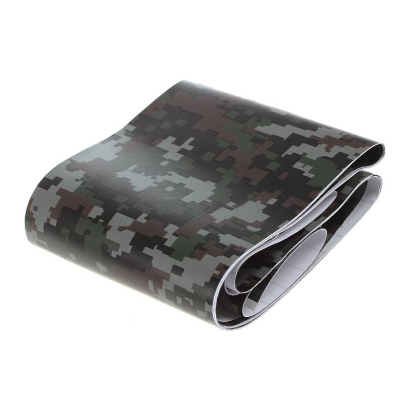 Faeymth 1 Rolle Camo Auto Aufkleber Carbon Motorrad PVC Vinyl Armee Aufkleber CAMO Camouflage Aufkleber Schwarz Digital Camouflage 152x10cm von Faeymth