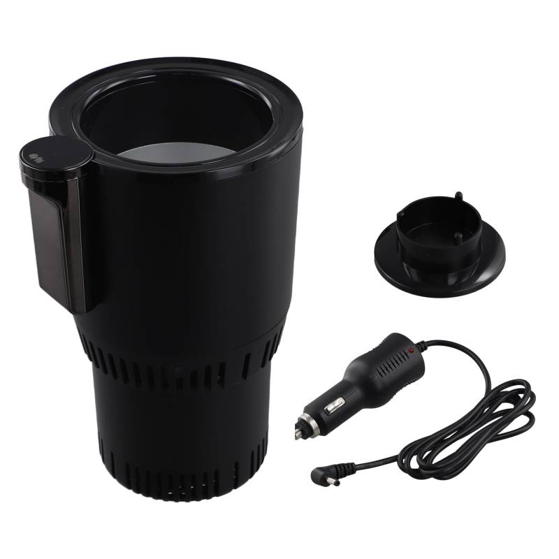 Faeymth 12 V Auto 2 in 1 Heizung Kühlbecherwärmer Kühler Becher Smart Cup Holder Digitalanzeige Temperatur Getränkehalter Schwarz von Faeymth