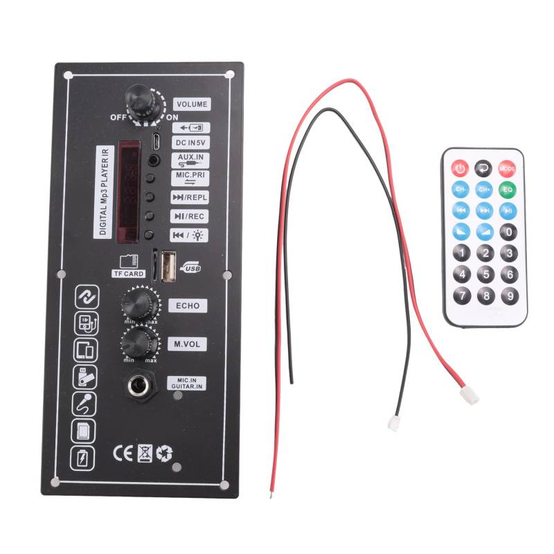 Faeymth Auto-Verstärkerplatine, Auto-Bluetooth-Audioverstärker mit Höhen- und Bassregelung, 3,7-V-Lithium-Batterie-Ladeaustausch von Faeymth