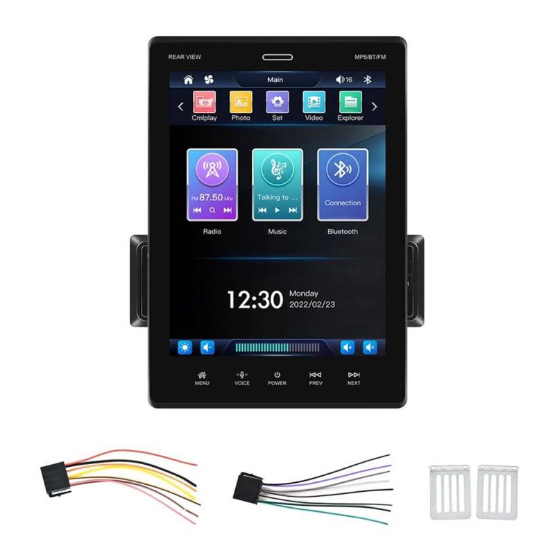 Faeymth Einzel-Din-Autoradio Carplay Android Auto 9,5 Touchscreen Autoradio mit Mirror Link Bluetooth FM USB von Faeymth