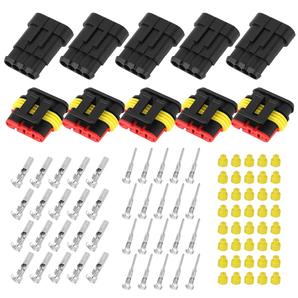 5 Kits Auto-Kabelstecker, Versiegelter Elektrischer Kfz-Anschluss, Ideal für Regnerische Tage von Fafeicy