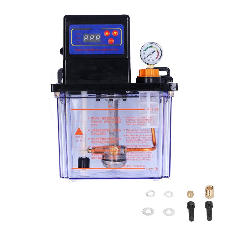 Autoschmierpumpe, Digitale Anzeige Schmieröl AC 220V MY2232H-200T mit Visueller Ölspiegelmesser für Verschiedene Mechanische Schmiergeräte von Fafeicy