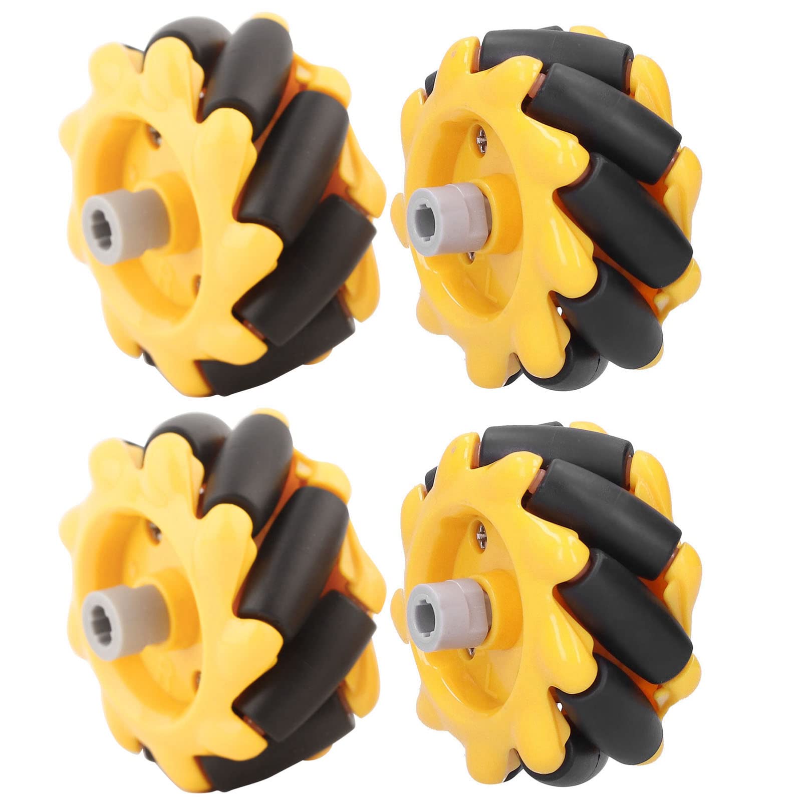 Fafeicy 2 pair Mecanum-Rad, Rundstrahl-Smart Robot-Autoteile-Zubehör, 48 mm Durchmesser, Für TT-Kupplung (2 pair) von Fafeicy