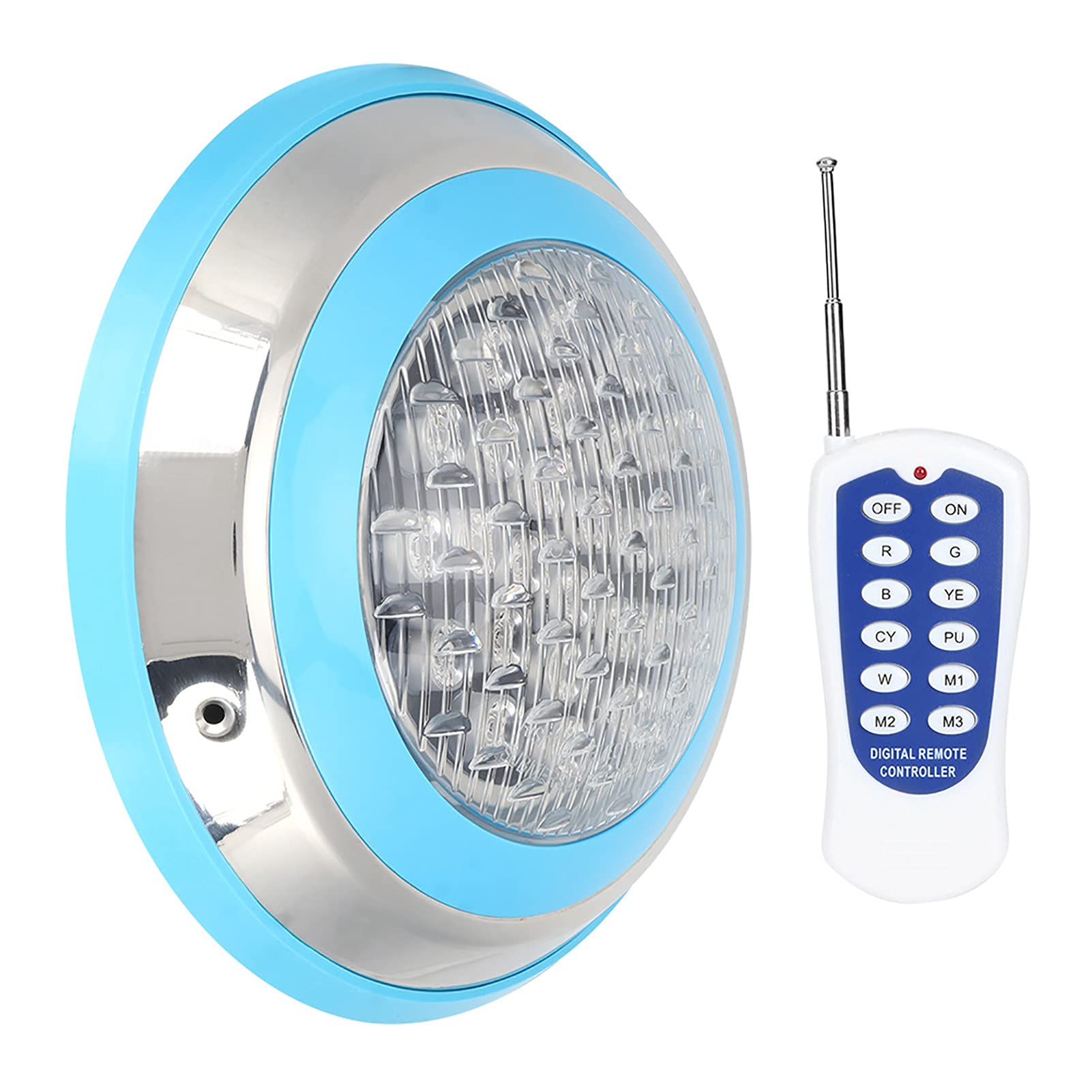 Fafeicy 24W AC 12V 24LED RGB -Teichlicht mit Fernbedienung, IP68 Wasserdicht von Fafeicy