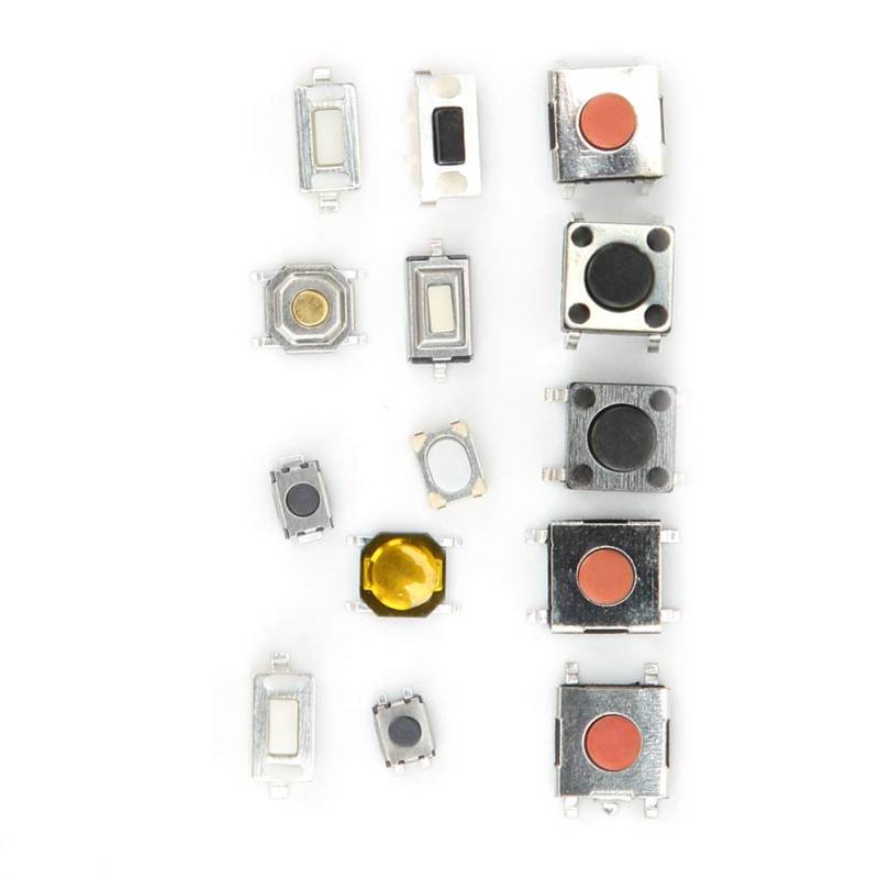 Fafeicy 750Pcs 15 Value Tactile Push Button-Schalter, Light Touch Micro Tact-Schalter, Kunststoff Material, für die Elektronik, Haushaltsgeräten, mit transparenten Box von Fafeicy