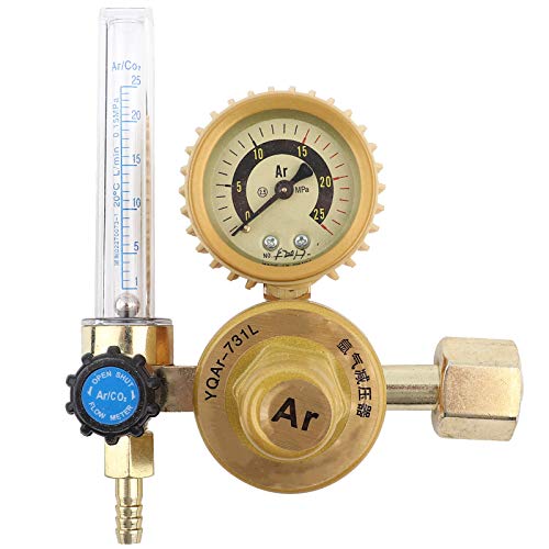 Fafeicy Argon CO2 Mig Wig Durchflussmesser Regler, Druckmesser Schweißer Teile, mit 0,15 MPa Nennauslassdruck und 0-25MPa Manometerbereich von Fafeicy