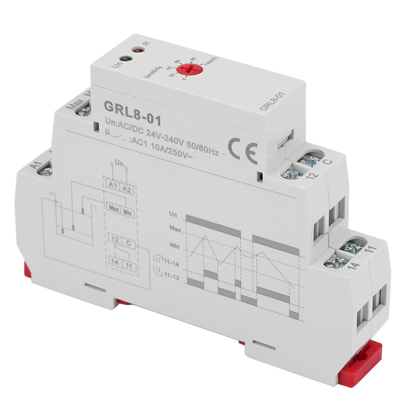 GRL8-01 Flüssigkeitsstand-Kontrollrelais, Überwachung des Wasserstandsreglers 10A ACDC 24V240V von Fafeicy