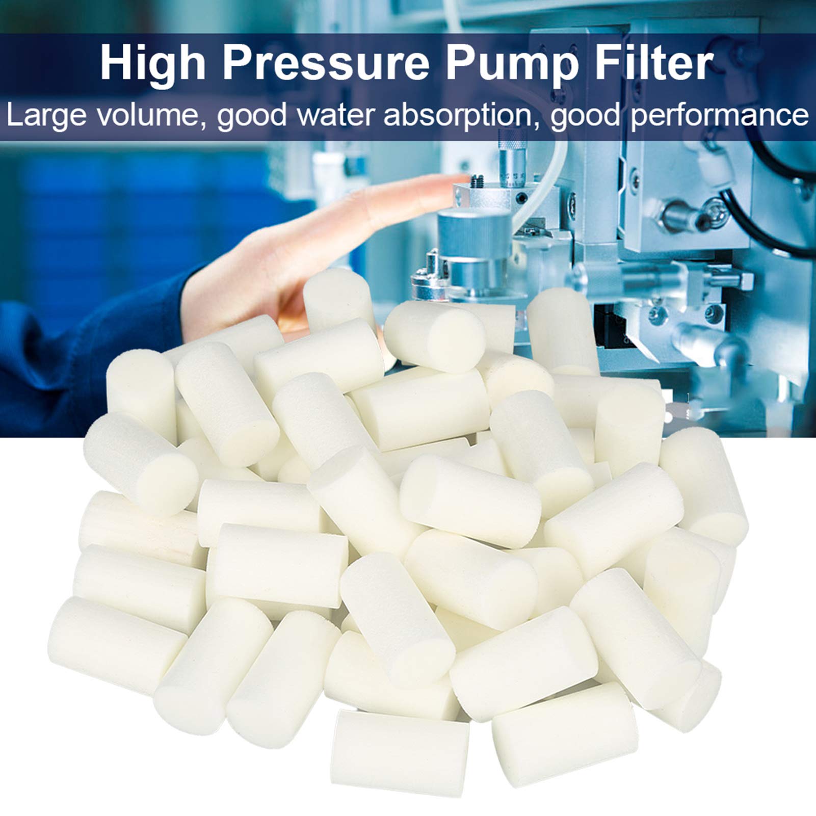 Pumpe Prefilter 50pcs Ersatz Hochdruckpumpenfilter, Pumpenfilter -Präfilterschwamm für Elektrischen Hochdruck Yong Heng 30mpa Luftkompressor Teil von Fafeicy