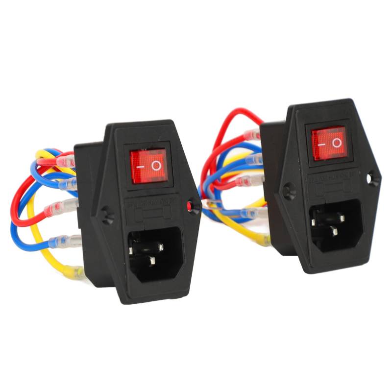 Stecker Steckdose Mit 10a Sicherung 6amp 250v AC Rocker Schalter Iec320 C14 Einlass Modul Für 3d Drucker Kleine Projekte von Fafeicy