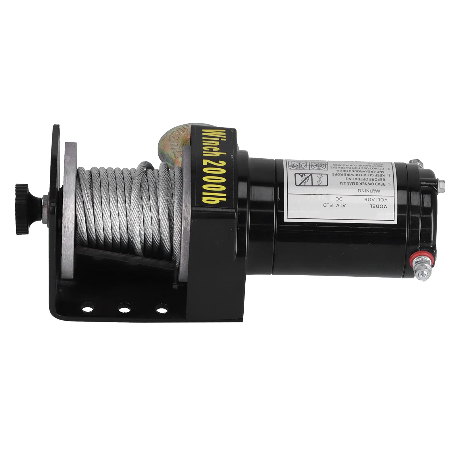 Wired Griff Electric Winch, 12 V 2000lb Traktionsausrüstung mit Motorautomatischer Bremse für Verschiedene Fahrzeuge von Fafeicy