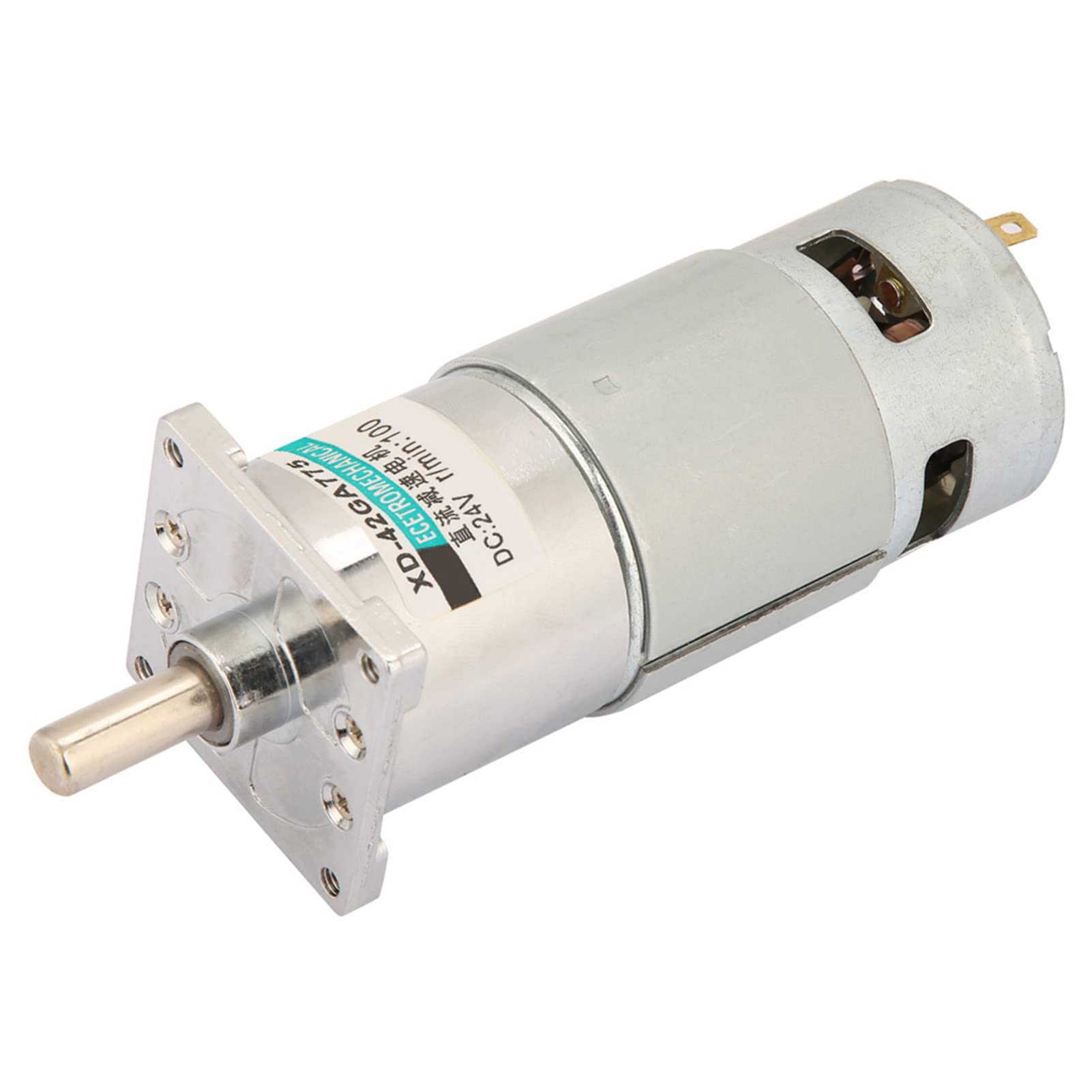 XD-42GA775 MICRO DC-Zahnradmotor, Hochtorsions-Metall-Zahnradmotor mit Glattem Zahnrad Reine Kupferdrahtspule für die Büroautomatisierung, Heimautomatisierung (100RPM 24V) von Fafeicy