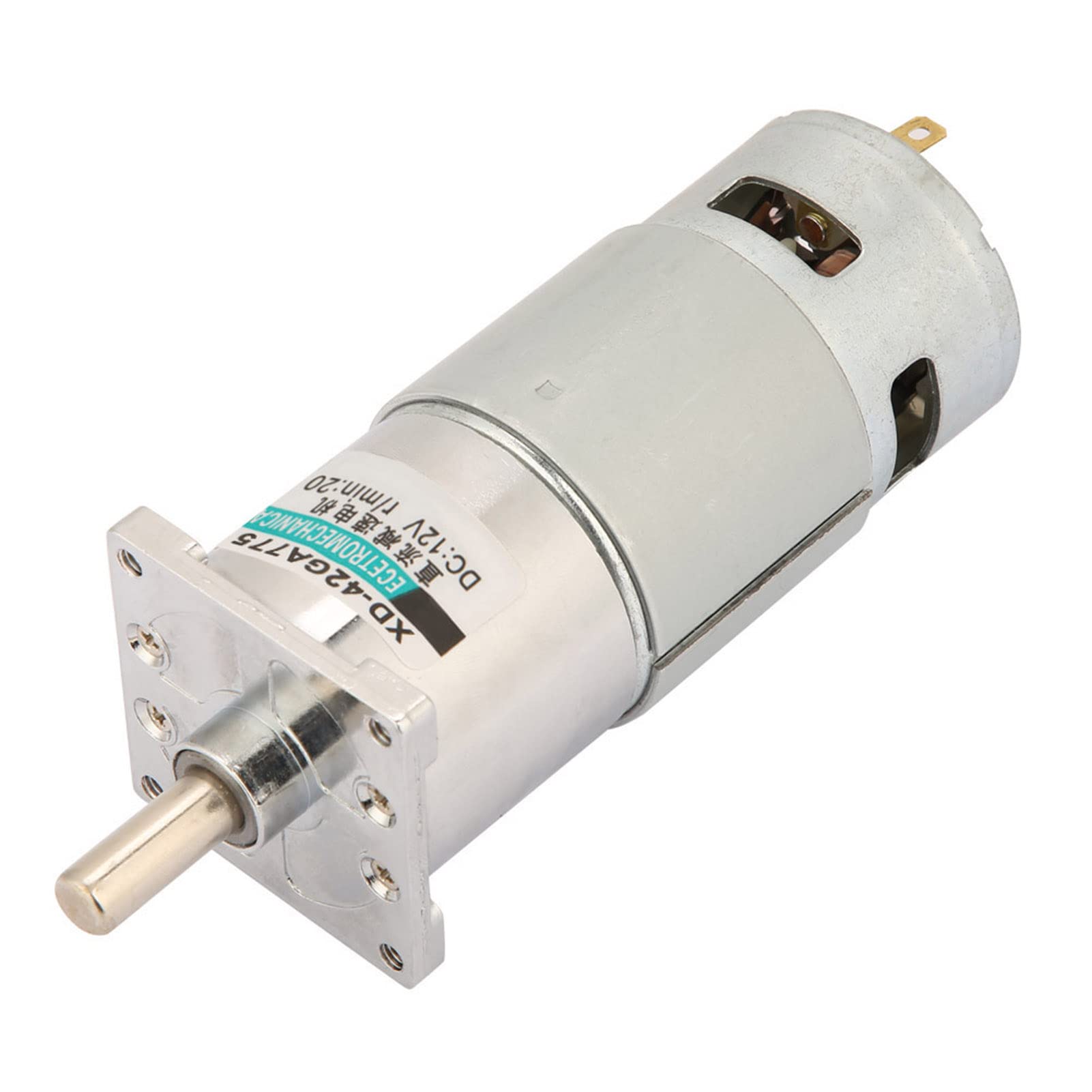 XD-42GA775 MICRO DC-Zahnradmotor, Hochtorsions-Metall-Zahnradmotor mit Glattem Zahnrad Reine Kupferdrahtspule für die Büroautomatisierung, Heimautomatisierung (20RPM 12V) von Fafeicy