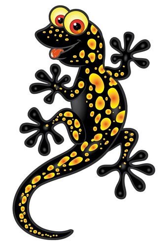 FahnenMax Autoaufkleber Sticker Lizard Eidechse Gecko schwarz Aufkleber von FahnenMax