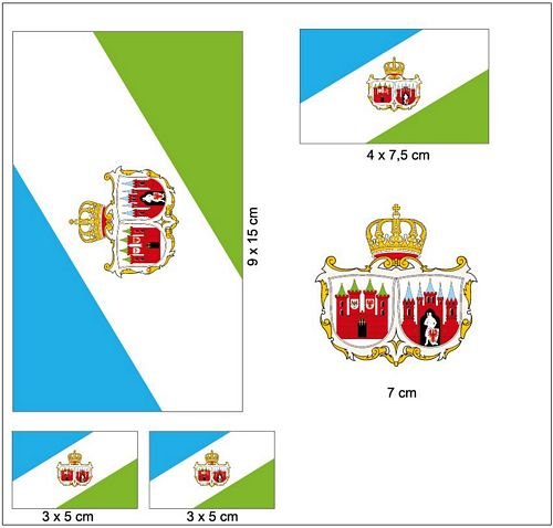 Aufkleber Set Brandenburg Stadt Fahne Flagge von FahnenMax