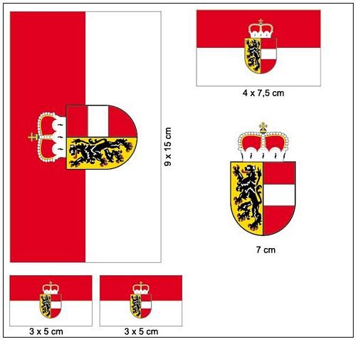 Aufkleber Set Österreich - Salzburg Fahne Flagge von FahnenMax