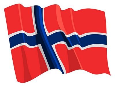 Autoaufkleber Sticker Fahne Norwegen wehend Flagge Aufkleber von FahnenMax