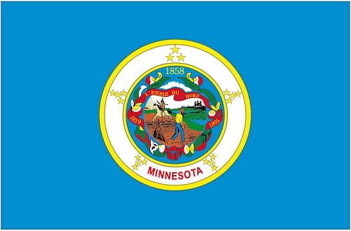 Autoaufkleber Sticker Fahne USA - Minnesota Flagge Aufkleber von FahnenMax