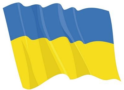 Autoaufkleber Sticker Fahne Ukraine wehend Flagge Aufkleber von FahnenMax