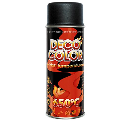 Fahrzeugteile Hoffmann 1 Stück 400ml schwarz Ofenlack Auspufflack Lack hitzebeständig 650° 13300 von Deco Color