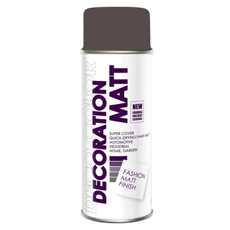 Deco Color DC Lackspray MATT nach RAL 400ml freie Farbeauswahl (graubraun matt RAL 8019) von Deco Color