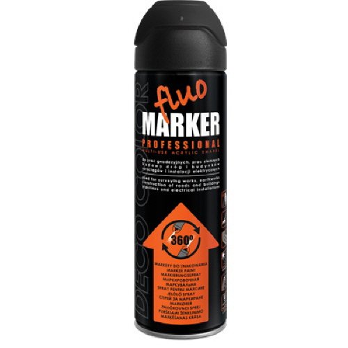 Fahrzeugteile Hoffmann 1 Stück 500ml Markierungsspray Spray Kennzeichnungsspray schwarz 14580 von Deco Color