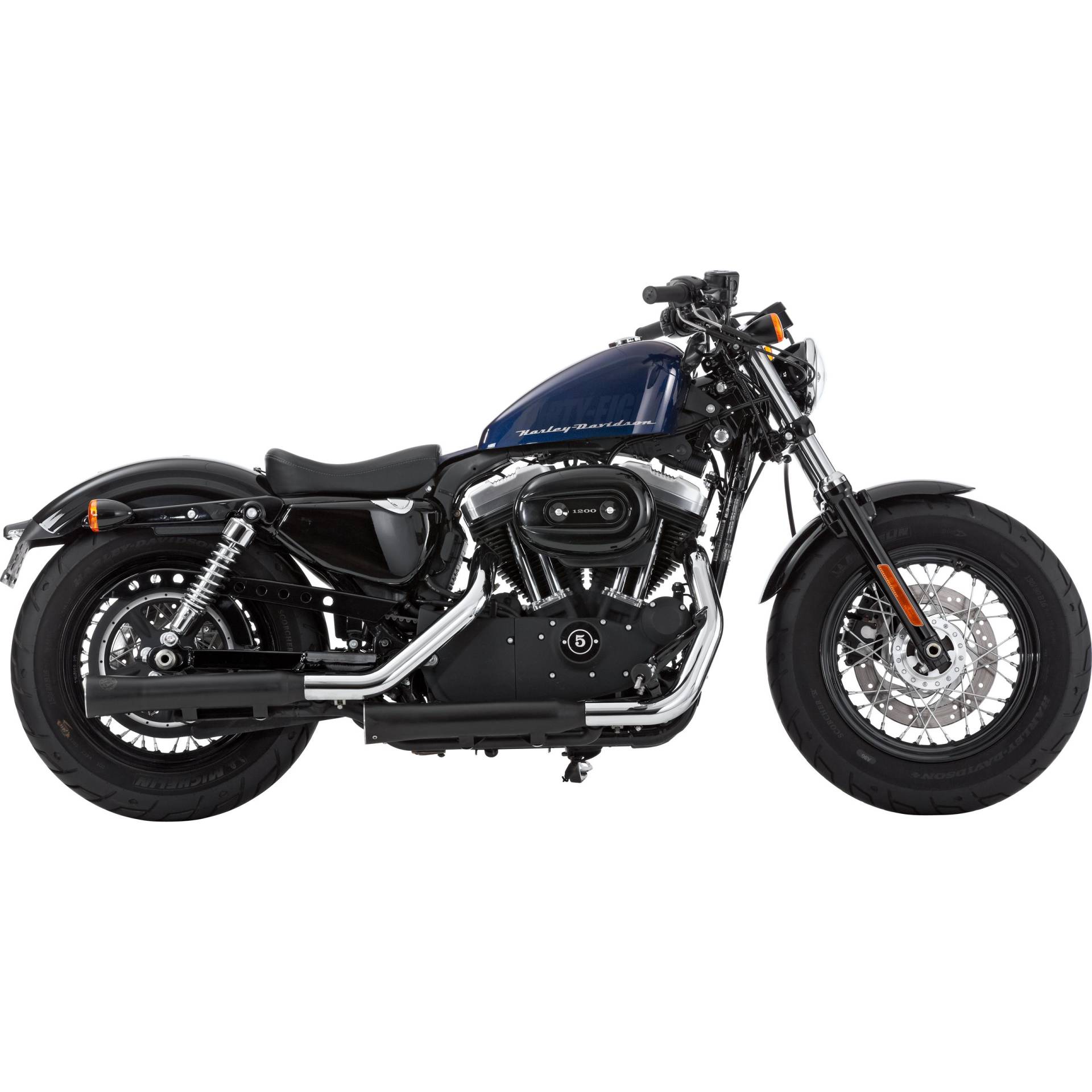 Falcon Double Groove Auspuff ED Sportster 883/1200 ab 2006 schwarz von Falcon