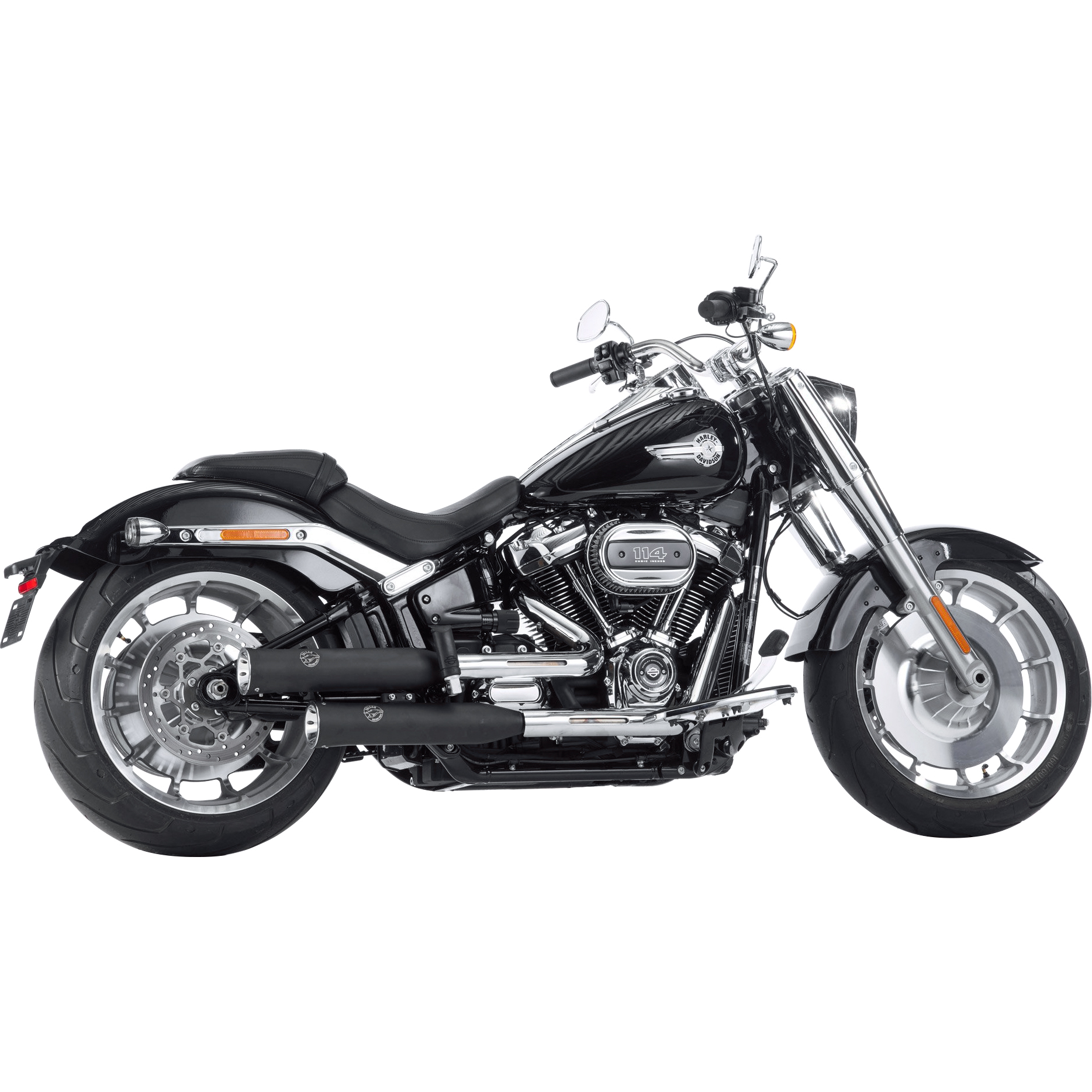 Falcon Double Groove Auspuff ED schwarz für Harley-Davidson 114/117 von Falcon