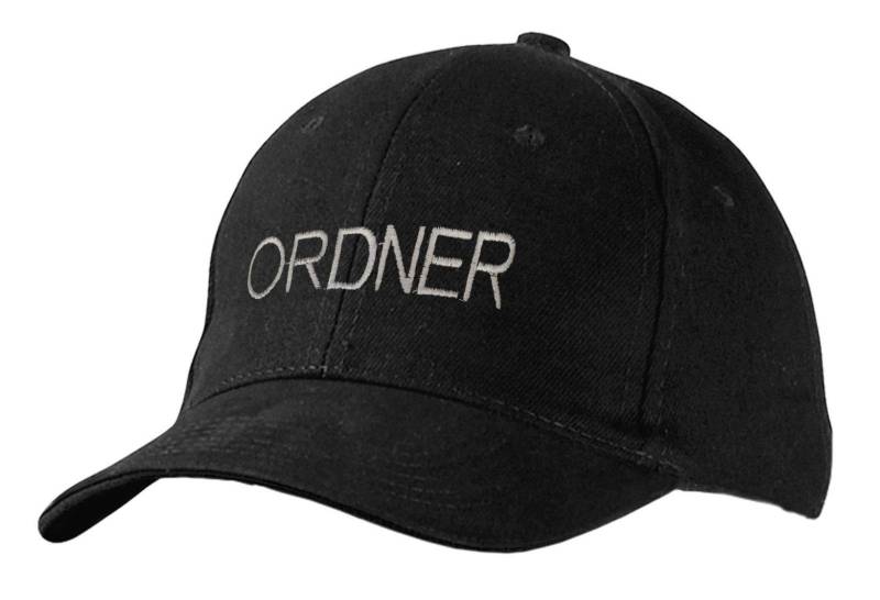 Fan-O-Menal Baseballcap mit Stick - Ordner - 68314 schwarz - Cap Kappe Baumwollcap von Fan-O-Menal