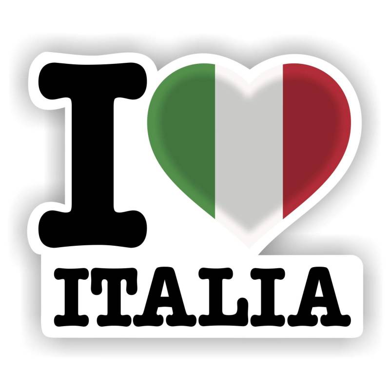 FanShirts4u - Aufkleber - I Love Italien/Italia/Italy - Verschiedene Größen (Italia, 10 x 12 cm) von FanShirts4u