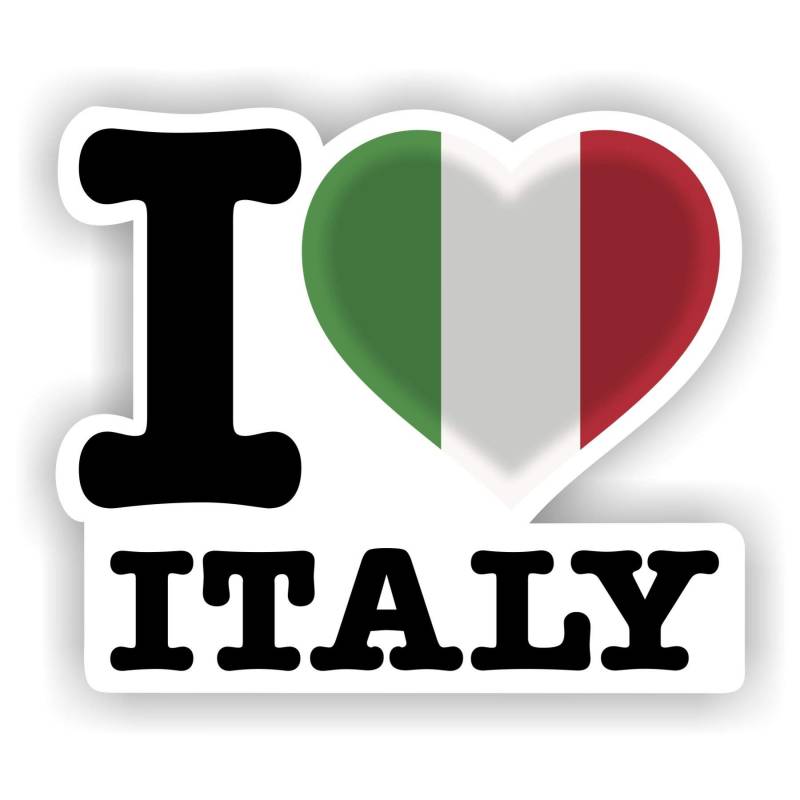 FanShirts4u - Aufkleber - I Love Italien/Italia/Italy - Verschiedene Größen (Italy, 10 x 12 cm) von FanShirts4u