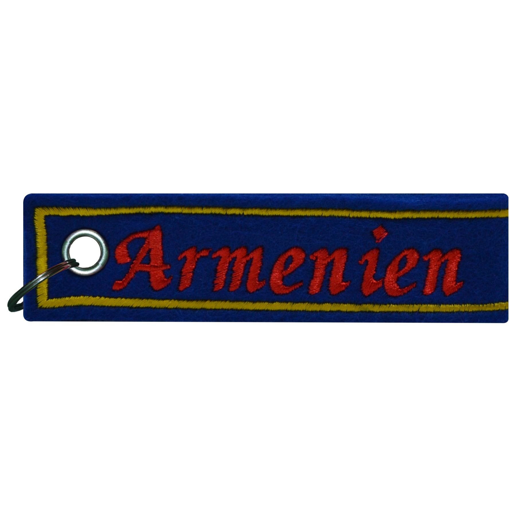 FanShirts4u Schlüsselanhänger - ARMENIEN - Filzanhänger - WM - Nation (Armenien/Schrift rot) von FanShirts4u