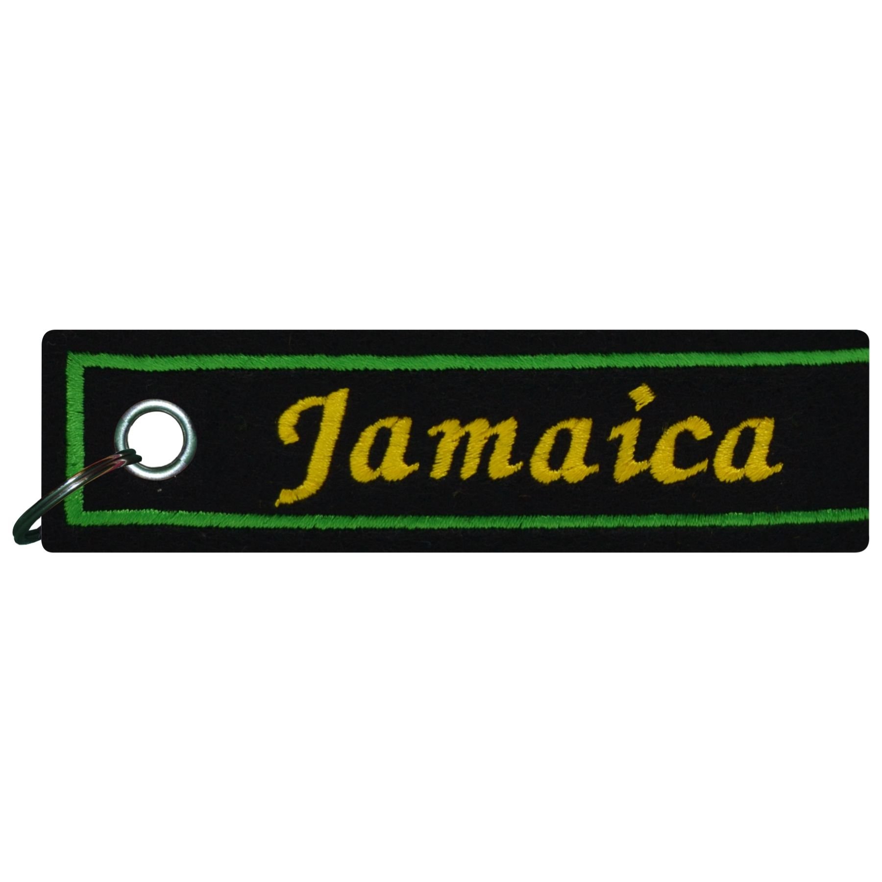 FanShirts4u Schlüsselanhänger - Jamaika - Filzanhänger - WM - Nation (Jamaica/schwarz - Schrift gelb) von FanShirts4u