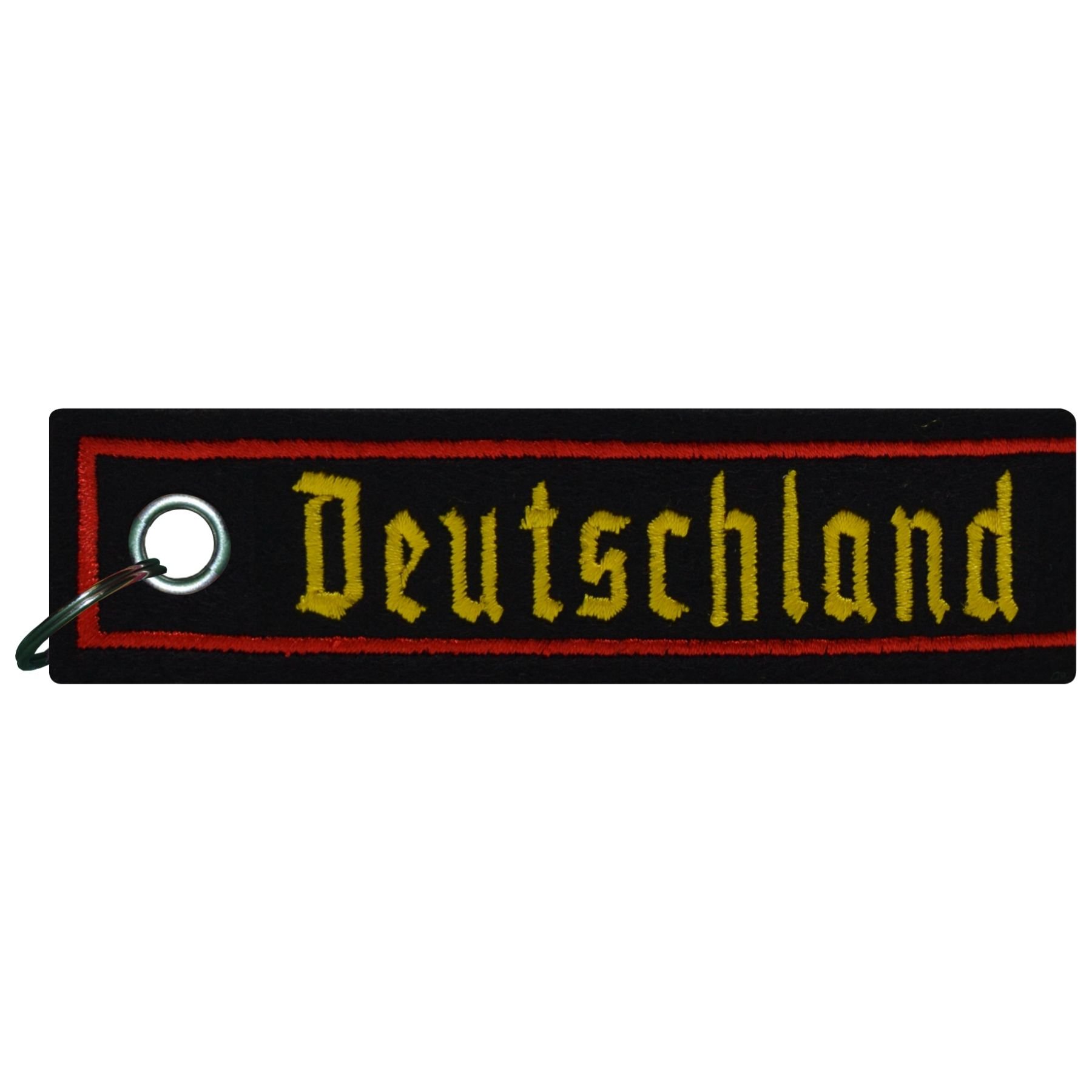 FanShirts4u Schlüsselanhänger aus Filz - Deutschland - altdeutsch - WM EM - Nation (Deutschland-schwarz mit gelb/rot) von FanShirts4u