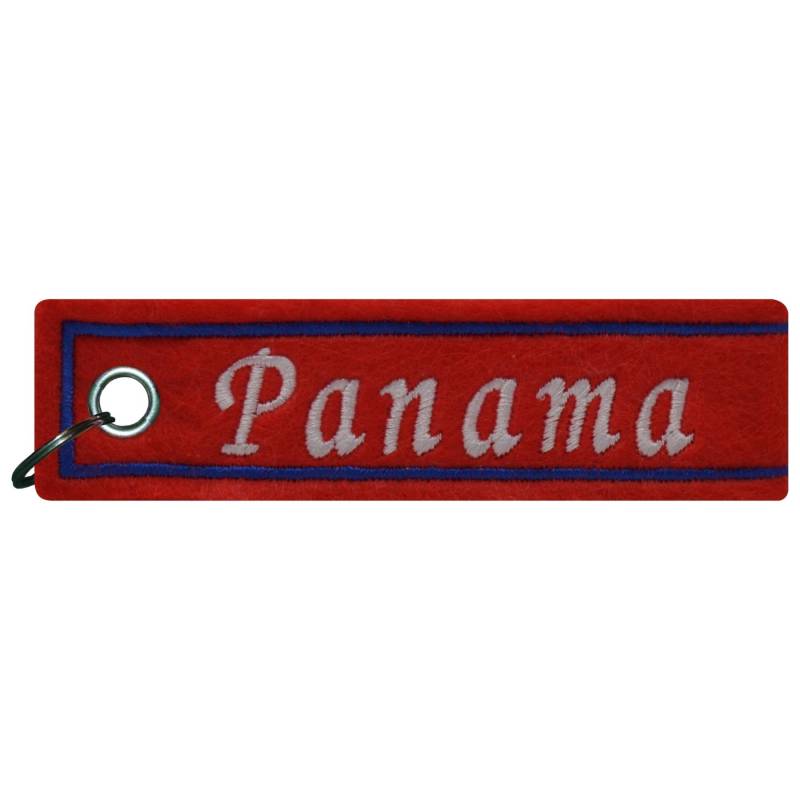 FanShirts4u Schlüsselanhänger aus Filz - Panama - WM - Nation (Rot/Schrift weiß) von FanShirts4u