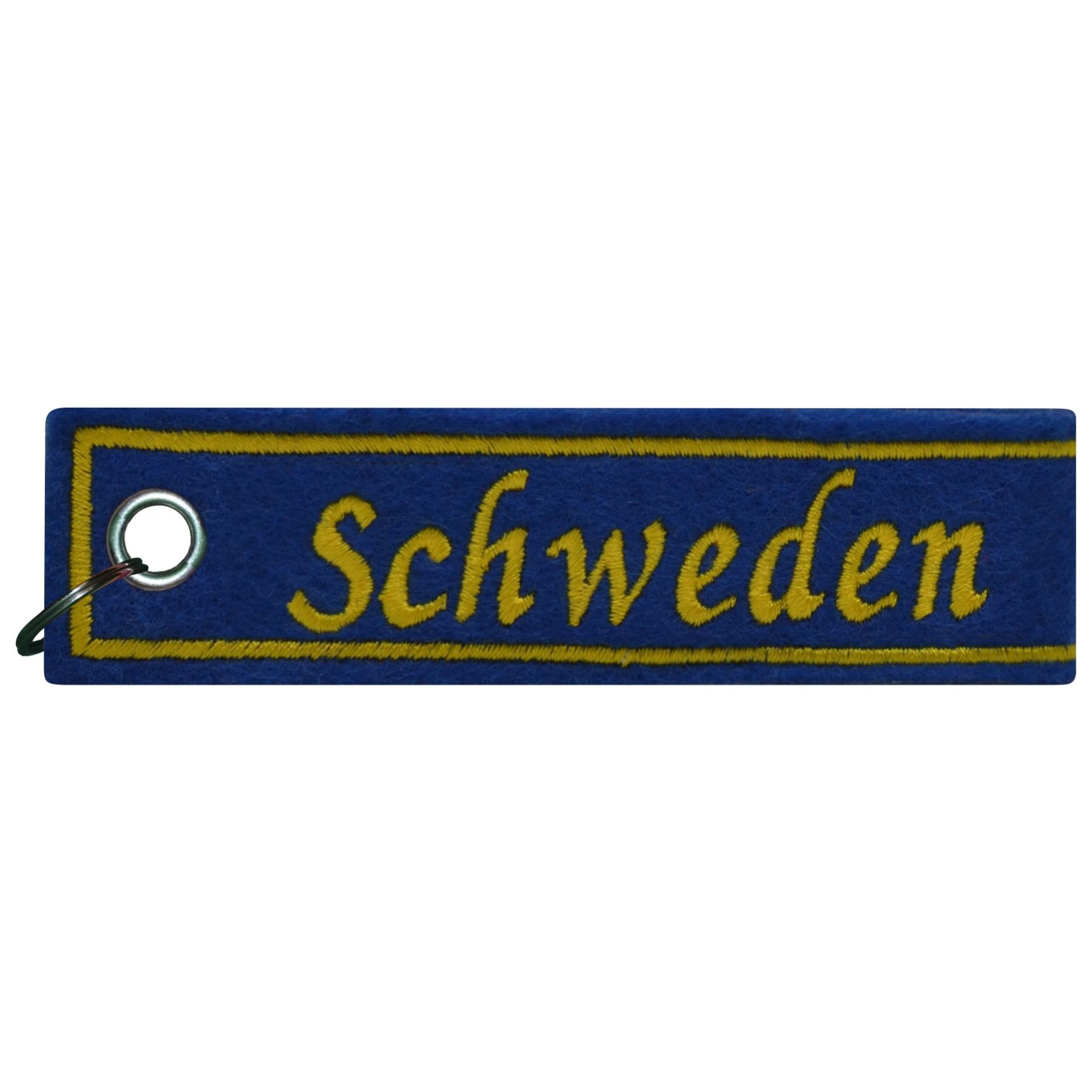 FanShirts4u Schlüsselanhänger aus Filz - SCHWEDEN/Sverige - WM EM - Nation (Schweden/blau) von FanShirts4u