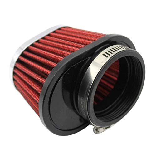 Fangxuee 1 StüCk Universal Rund VerjüNgt Auto Motorrad Luft Filter 51Mm 2 Einlass Filter Rot von Fangxuee