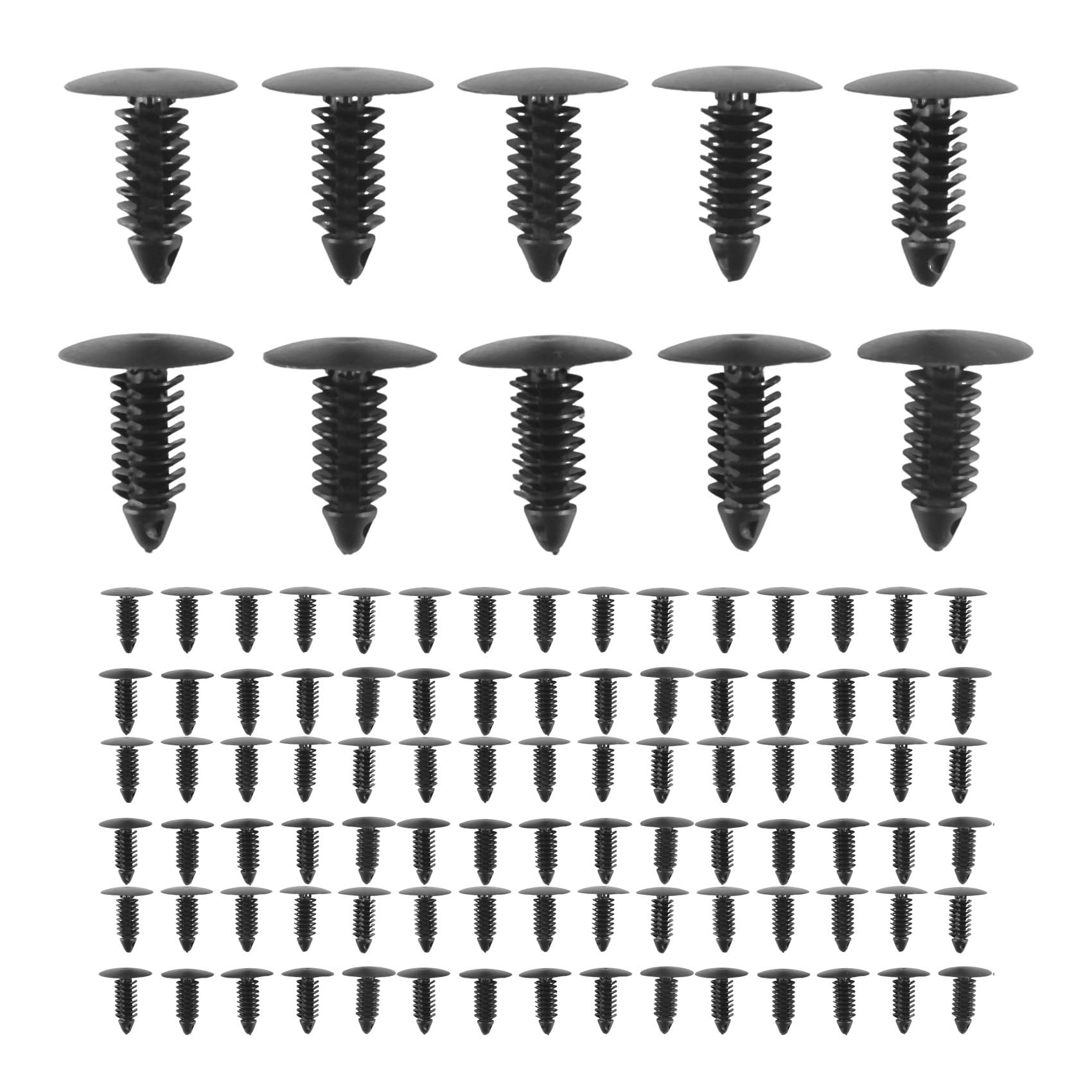 Fangxuee 100X Kunststoff StoßFäNger Niet Clips Kfz-MöBel Expansionsschrauben Kit Auto Body Clips Schwarz von Fangxuee