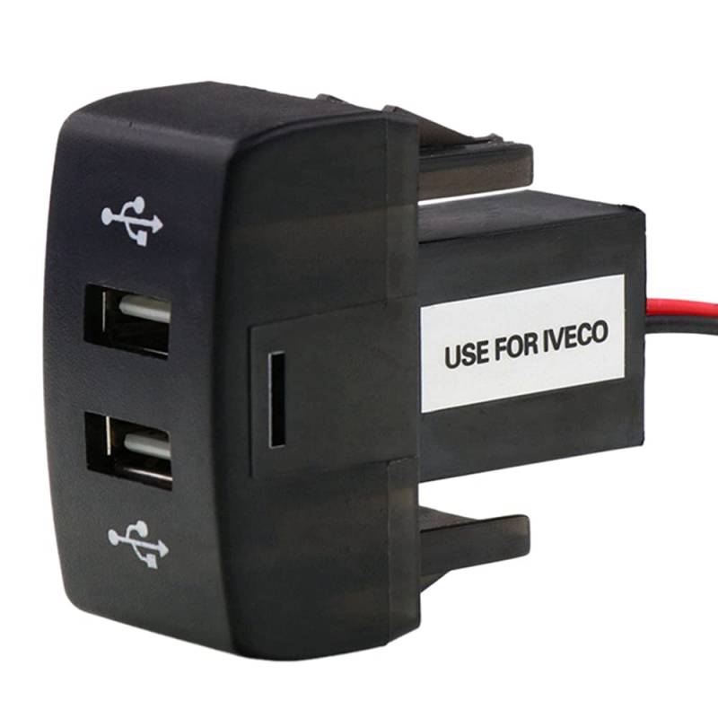 Fangxuee Auto Dual USB LadegeräT 5V 2. USB Steckdose für Stralis Hi-Way Eurocargo von Fangxuee