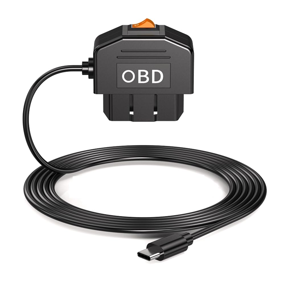 Fangxuee Dashcam Hardwire Kit USB C mit OBD Stromkabel, Unterspannungsschutz, 24h Parküberwachung von Fangxuee