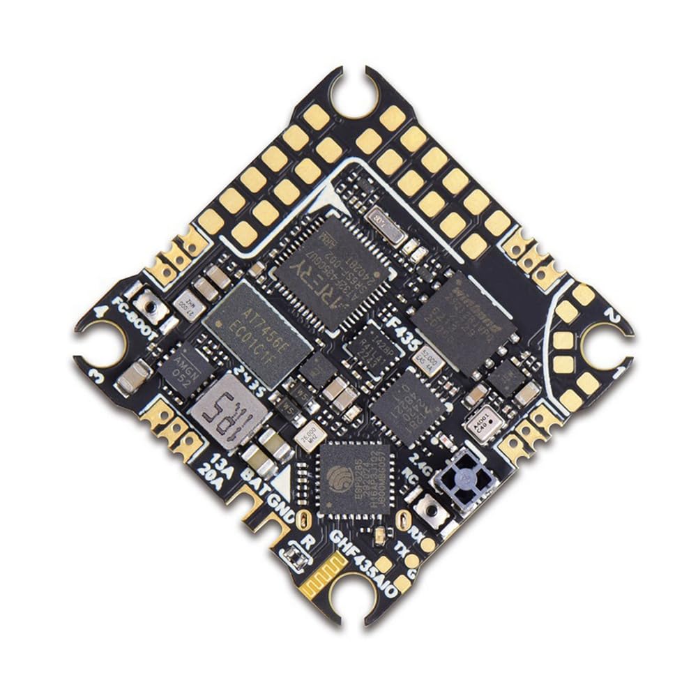 Fangxuee GHF435AIO Drohnenflugsteuerung mit 20A ESC 2-4S OSD Baro GPS Eingebautes ELRS 2.4G CRSF für RC FPV Drohnen A von Fangxuee