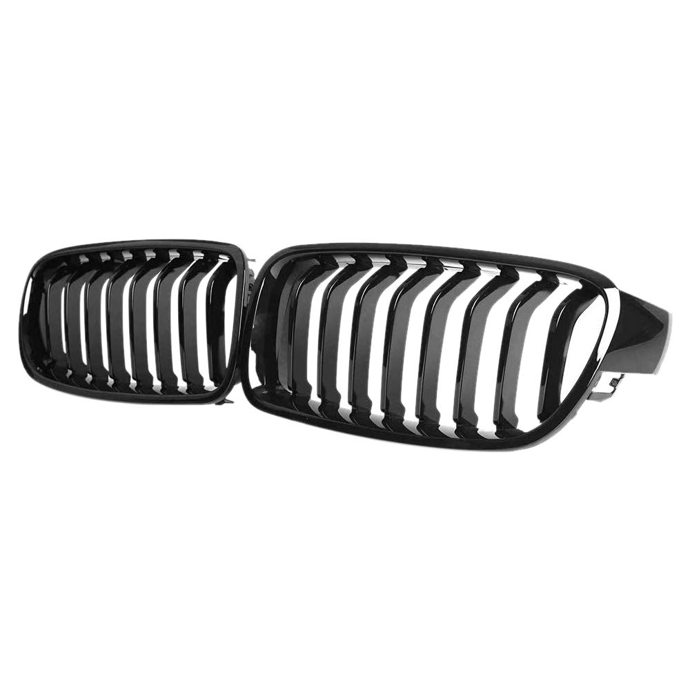 Fangxuee Nieren Gitter Vorne für 3 Series F30 F31 F35 2012-2018 (Single Slat Schwarz GläNzend Grill, 2 Teiliges Set) von Fangxuee