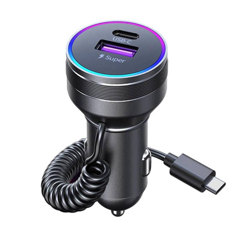 Fangxuee QC 3.0 USB Autoladegerät PD 30W Typ C Schnelllade-Schnellladegerät LED Digitalanzeige PD 27W von Fangxuee