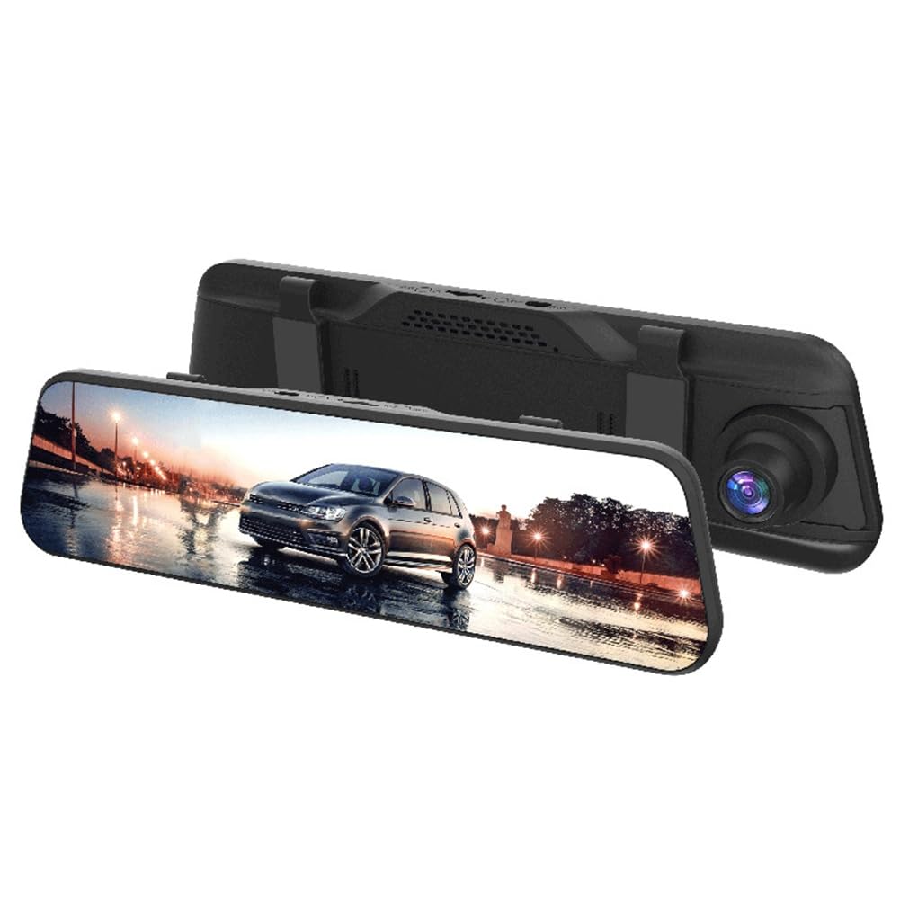 Fangxuee Touch-9,66-Quadratbildschirm 1080P HD-Touch-Fahrtenrekorder WiFi-Stream-Media-Rückspiegel-Dashcam-Autorecorder-System von Fangxuee