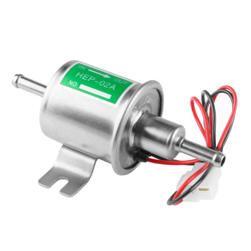 Fangxuee Universal 12V HEP-02A Kraftstoff FöRder Pumpe Inline Elektrische Nieder Druck Kraftstoff Pumpe Gas Kraftstoff Pumpe von Fangxuee